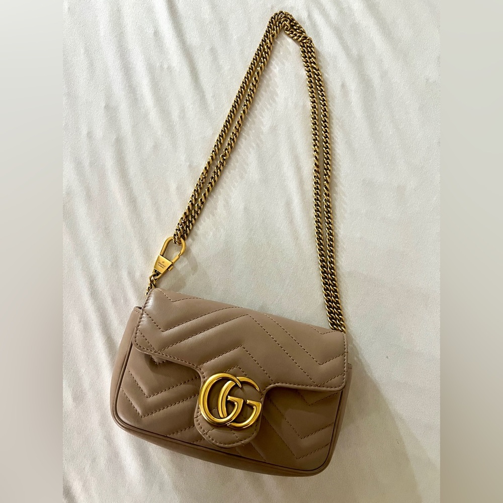 Gucci SuperMini Marmont Shoulder Bag GG *Like New!